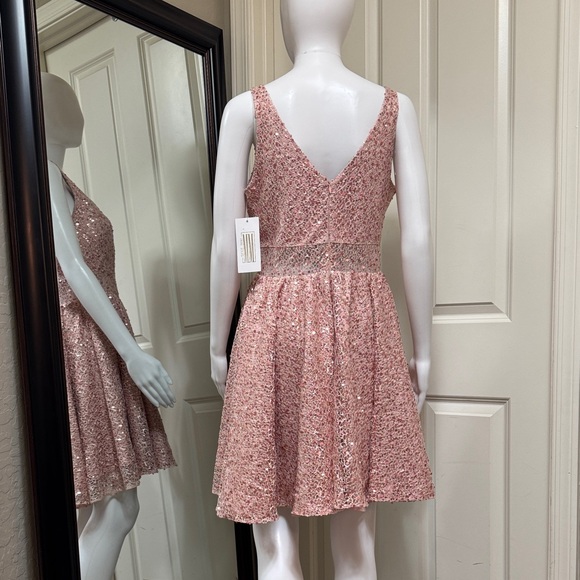 Sparkling Pink Mini Dress - Picture 3 of 10